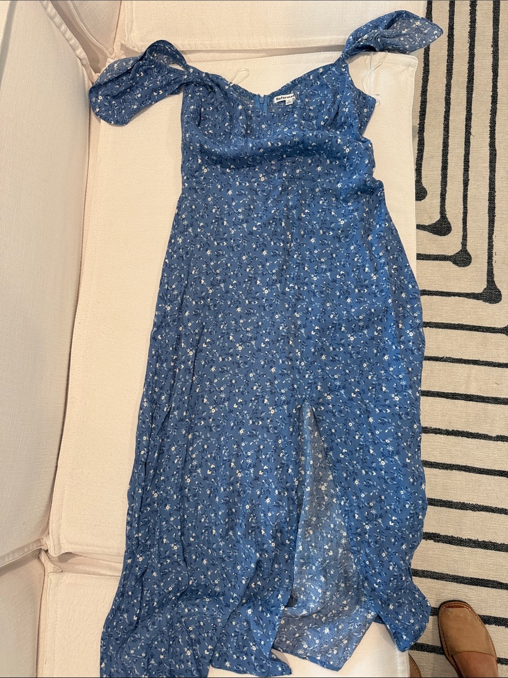 Reformation Blue Floral Maxi Dress